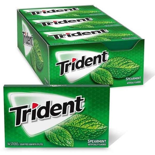 آدامس تریدنت طعم نعنا بسته ۱۲ عددی وزن ۳۶۰ گرم