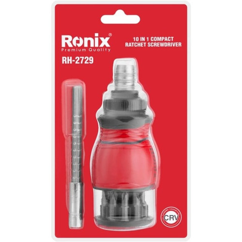 پیچگوشتی جغجغه ای مشتی با متعلقات (دارای 10 عدد سر پیچگوشتی) مدل RH-2729