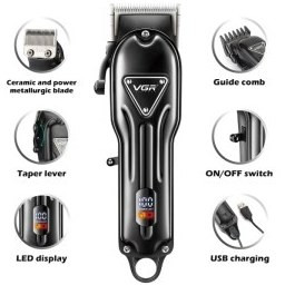 ماشین اصلاح وی جی آر مدل V-051 با تیغه تیتانیوم و ضد آب