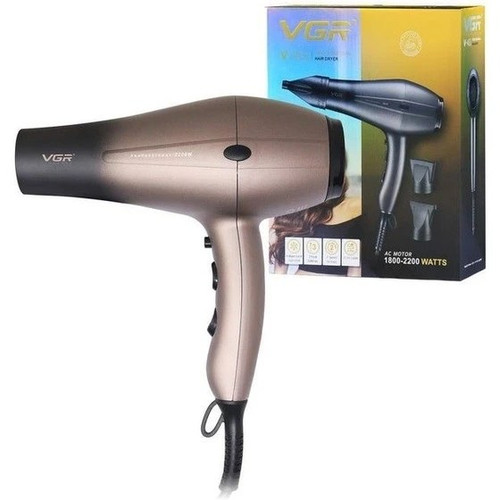 سشوار حرفه ای وی جی آر مدل V-463 با باد سرد و متمرکزکننده