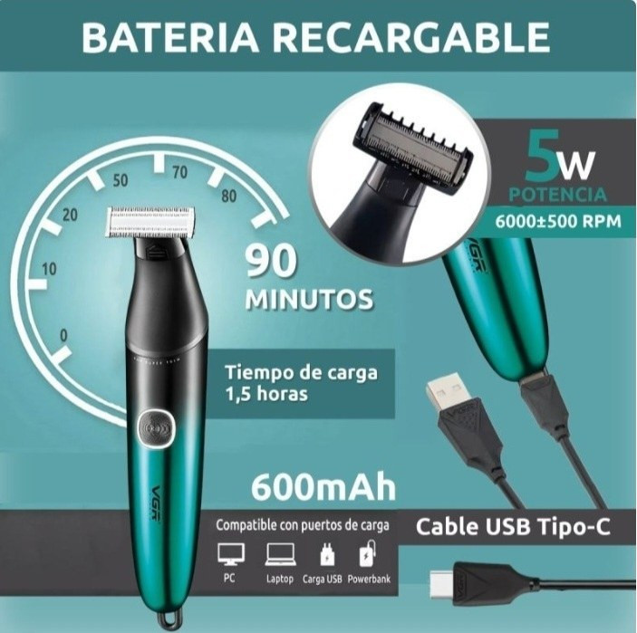 ماشین اصلاح وی جی آر مدل VGR-339 با تکنولوژی برش مستقیم ضد آب